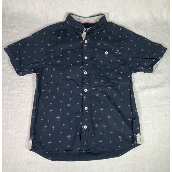 Level 10 Boys Size 14 Button-Up Palm Tree print Shirt - Picture 1 of 6